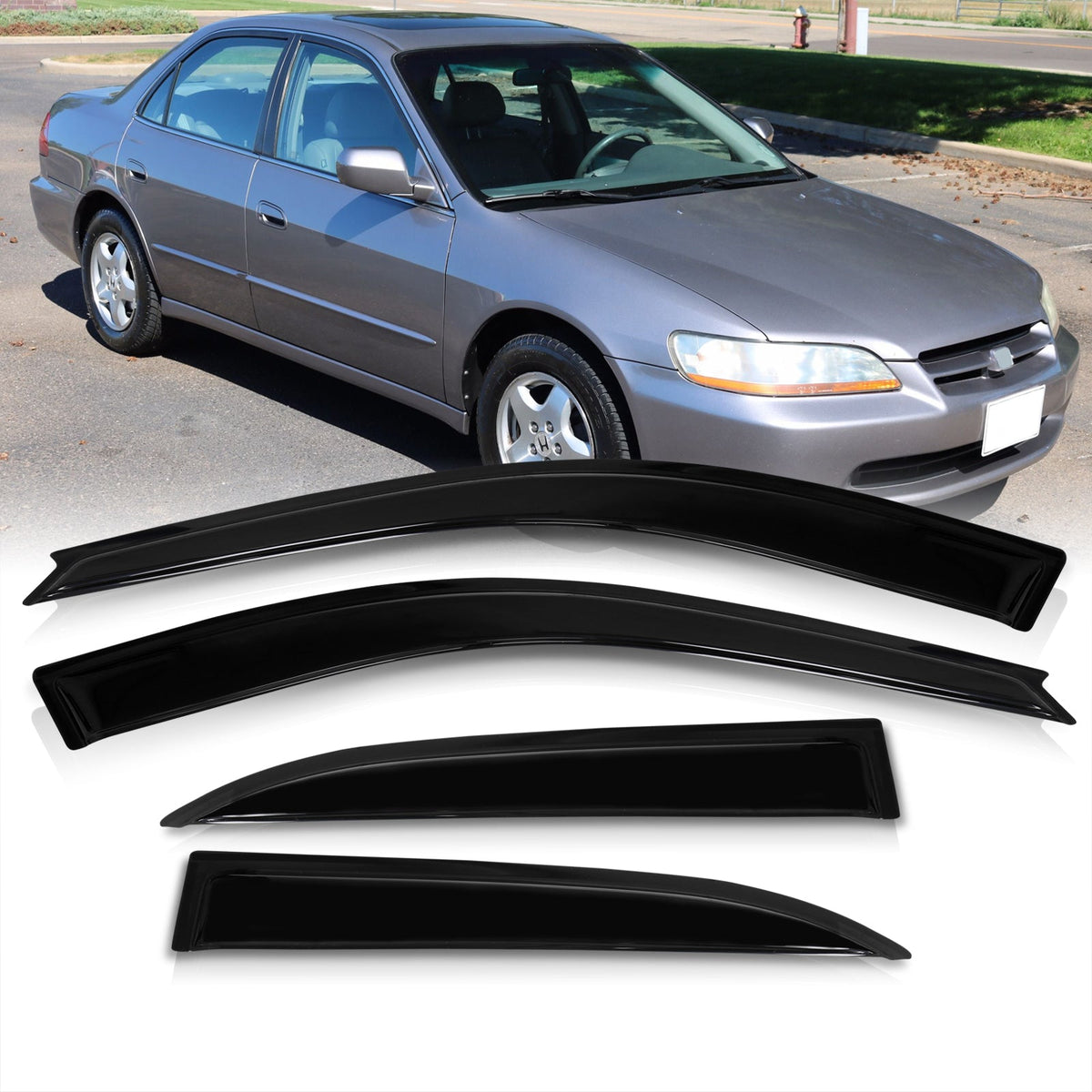 Honda Accord 19982002 4 Door Tape On Window Visors Dynamic