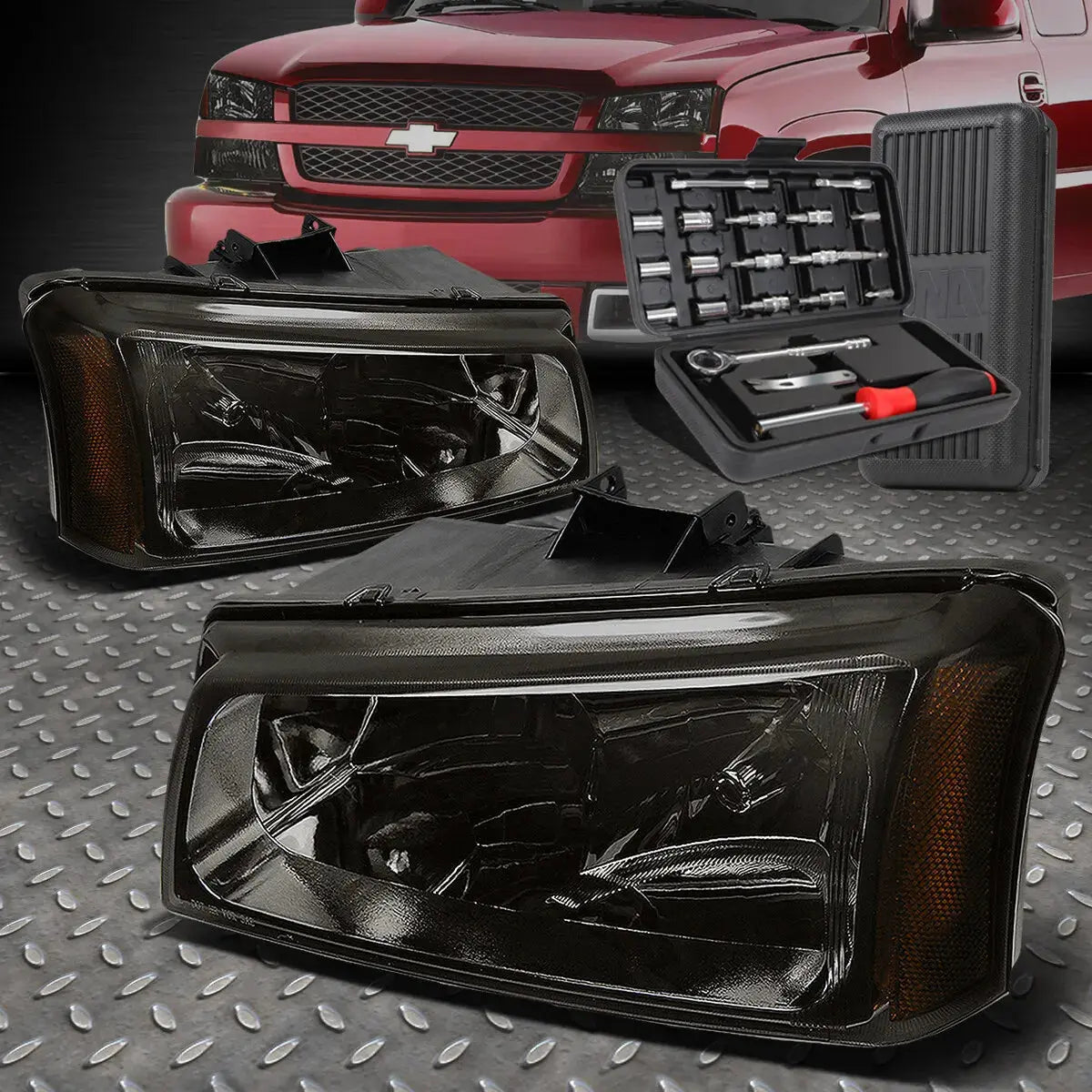 For 03-06 Chevy Silverado 1500-3500 Avalanche Headlight Bumper - Foto 7
