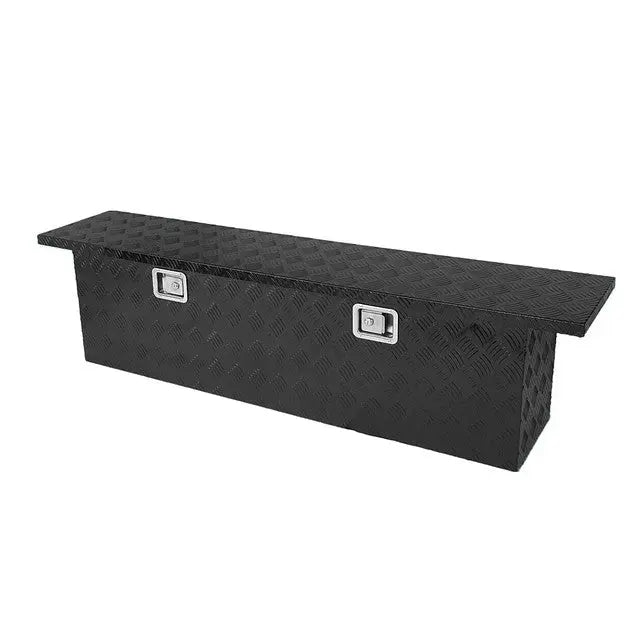 60"X12"X15.5"Black Aluminum Pickup Truck Trunk Bed Camper Tool Boxstor