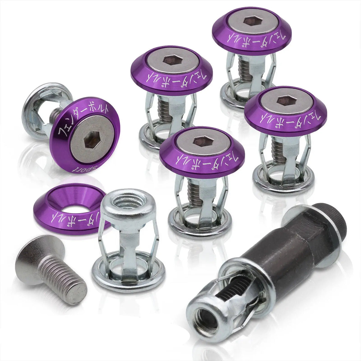 Jdm Sport For 6 Piece Anchor M8 Fender Washers Engine Bay Dress Up Kit