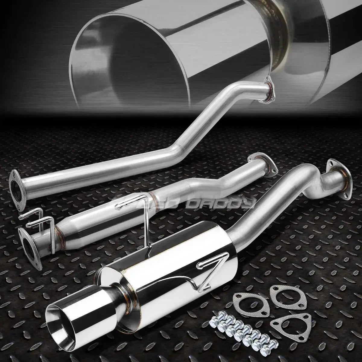 Rsx Dc5 TypeS K20A2 BoltOn Stainless Catback Exhaust Muffler 4"Rolle Dynamic Performance Tuning