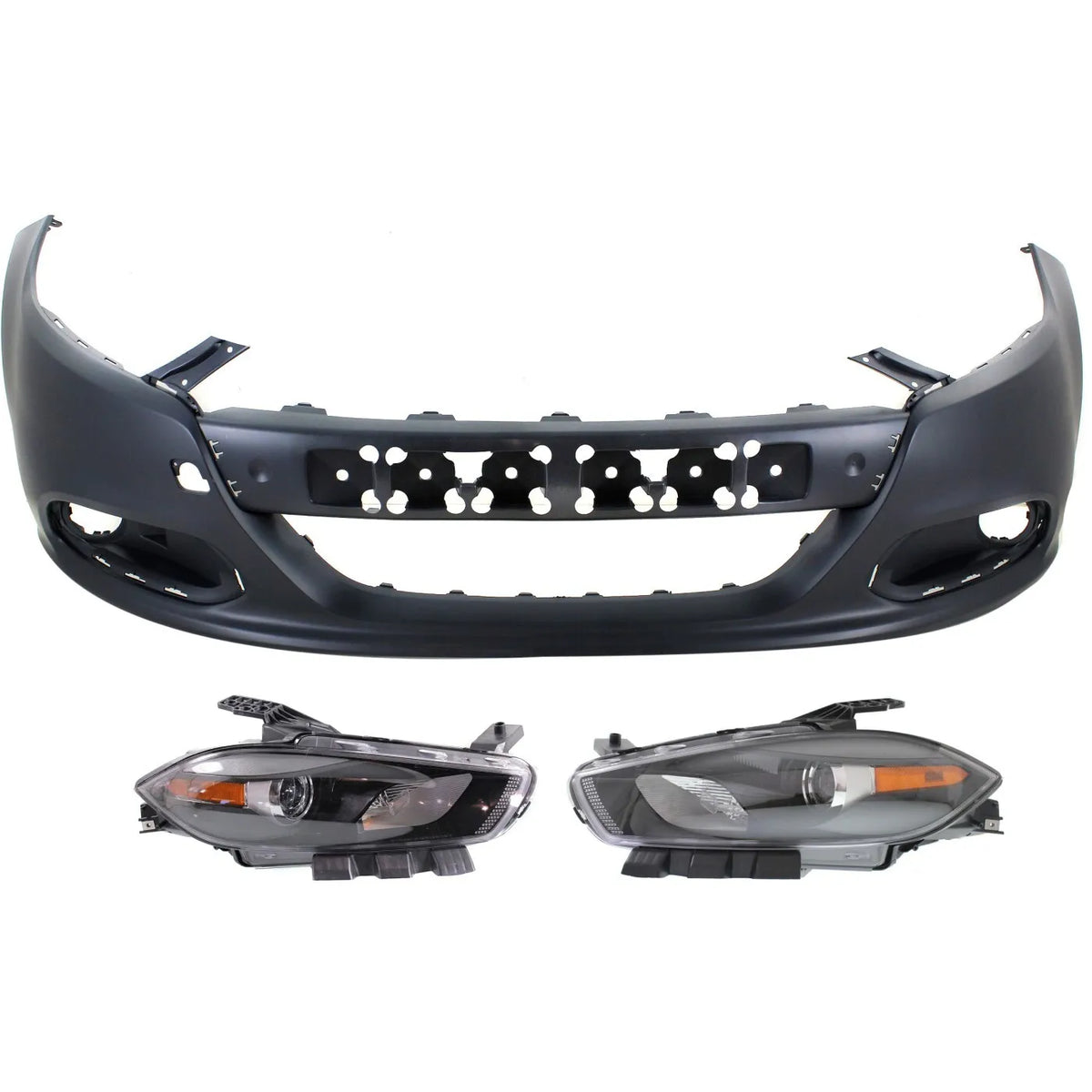 Bumper Cover Kit For 20132015 Dodge Dart Front Dynamic Performance