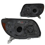 06-09 4Runner Smoked Housing Amber Side Projector Headlight Oe Replacement DNA MOTORING