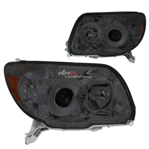 06-09 4Runner Smoked Housing Amber Side Projector Headlight Oe Replacement DNA MOTORING