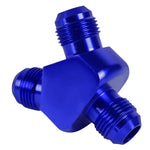 10-An Male Flare Y-Block Adapter Coupler-2X 8-An Blue Anodize Reducer Fitting DNA MOTORING