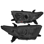11-13 Highlander Xu40 Smoked Lens Clear Side Projector Headlight Replacement DNA MOTORING