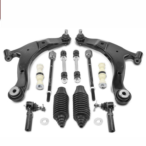 12Pcs Front Control Arm Sway Bar Link Tie Rod End for Dodge SX 2.0 Plymouth Neon