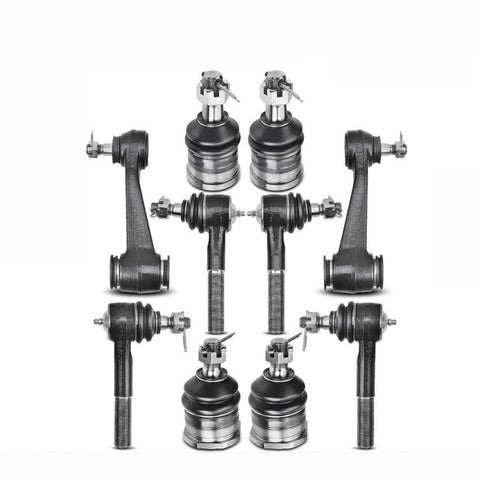 10x Front Ball Joint Tie Rod End & Idler Arms Kit for Dodge Ram 1500 B100 B200