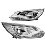 12-14 Ford Focus Chrome Housing Clear Side Corner Headlight Oe Replacement DNA MOTORING
