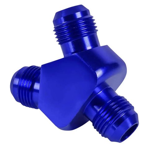 12-An Male Flare Y-Block Adapter Coupler-2X 10-An Blue Anodize Reducer Fitting DNA MOTORING
