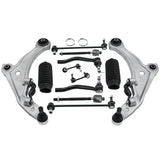 12pcs Front Lower Control Arm Tie Rod Sway Bar Link compatible for Nissan Maxima 2009-2014 MAXPEEDINGRODS