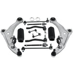 12pcs Front Lower Control Arm Tie Rod Sway Bar Link compatible for Nissan Maxima 2009-2014 MAXPEEDINGRODS