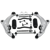 12pcs Front Lower Control Arm Tie Rod Sway Bar Link compatible for Nissan Maxima 2009-2014 MAXPEEDINGRODS