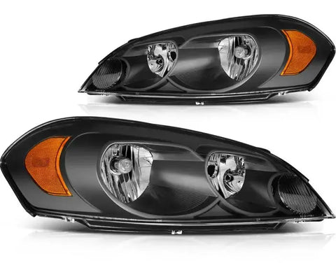 2006-2016 Chevrolet Impala/14-16 Impala Limited Headlights Assembly Driver and Passenger Side Black Housing ECCPP