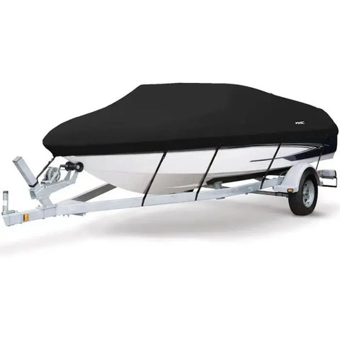 14-16FT-Deluxe-V-Hull-Fishing-Runabout-boat-with-Ski-Wakeboard-Tower-Boat-Cover-170503 ECCPP
