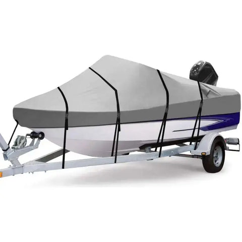 14-16FT-Gray-V-Hull-Fishing-Runabout-Sun-Protection-Boat-Cover-Beam-90"-170515 ECCPP