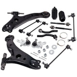 14 Pcs Suspension Front Lower Control Arm Tie Rods compatible for Toyota Camry 2007 - 2011 MAXPEEDINGRODS1