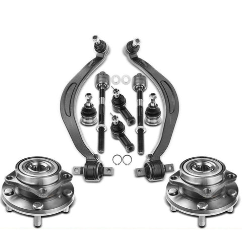 10x Front Wheel Bearing Control Arm Ball Joint Kit for Chrysler Dodge Mitsubishi