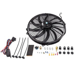 16 inch Inch Electric Radiator Fan 80w 3000+ CFM Thermostat Relay Kit MAXPEEDINGRODS1
