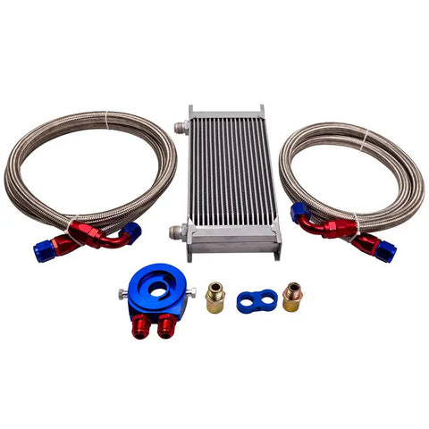 19 Row AN-10AN Engine Oil Cooler Filter Kit compatible for BMW E36 E46 E82 E9X 135 MAXPEEDINGRODS