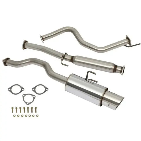 1992-2000 Honda Civic 1.6L 4.5" Rolled Slant Muffler Tip 2.25" Stainless Catback Exhaust System ECCPP