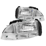 1997-2004 Dodge Dakota Durango Oe Style Headlight Bumper Lamp Chrome Housing DNA MOTORING