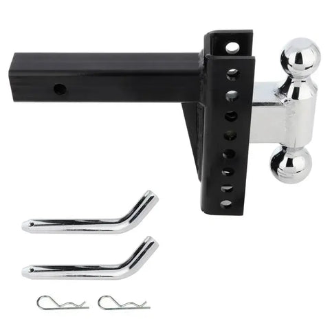 2 Ball Towing Receiver Tow Trailer Hitch Black Adjustable Brand New ECCPP