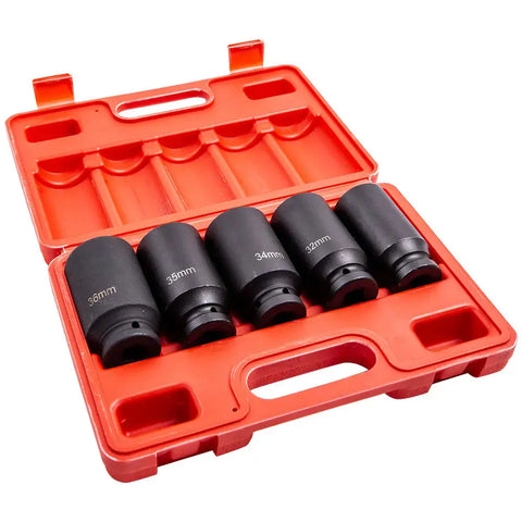 12 Point 1/2 inch Drive Deep Spindle Axle Nut Socket 30mm 32mm 34mm 35mm 36mm MaxpeedingRods