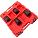 6 Point 4pc 1/2 inch Drive Spindle Axle Nut Socket Set 30mm 32mm 34mm 36mm MaxpeedingRods