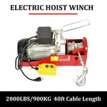 2000lb 900kg Electric Hoist Winch Lifting Engine Crane Automotive Steel Garage ECCPP
