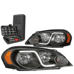 2006-2016 Chevy Impala Limited Black Amber Side Led Drl Headlight Lamp+Tools DNA MOTORING