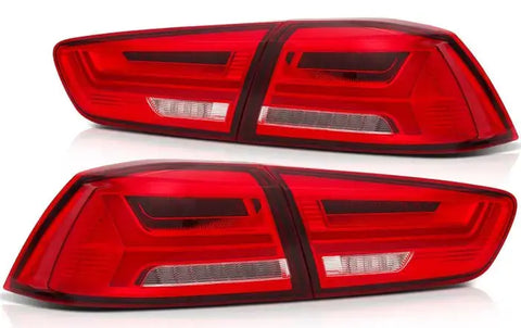 2008-2017 Mitsubishi Lancer LED Taillights Assembly Red Housing Pair ECCPP