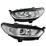 2013-2016 Ford Fusion Oe Style Projector Headlights Lamps Chrome Housing DNA MOTORING