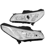 2015-2017 Sonata Pair Front Driving Projector Headlight Lamps Chrome Clear DNA MOTORING