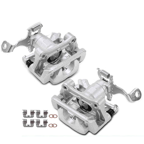 2x Rear Left & Right Disc Brake Caliper w/Bracket for Mazda 3 3 Sport 2014-2018