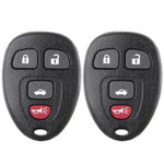 (2) Keyless Entry 4-Button Remote Car Key Fob Case Shell for Cadillac Chevy GMC ECCPP