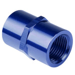 Female 1/2" Npt Piping Coupler Blue Anodized Finish Aluminum Fitting Adapter DNA MOTORING