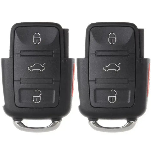 2pc Flip Key FOB Remote Car Replacement transmitter clicker For 2002 Volkswagen ECCPP