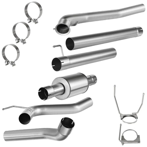 4" 2007-2009 Dodge Ram 6.7 Cummins DPF Delete Exhaust System w/Muffler | SPELAB