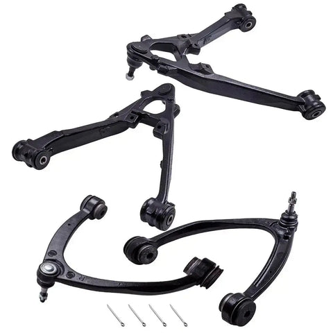4 Pcs Front Upper and Lower Control Arm compatible for Chevy Silverado compatible for GMC Sierra 1500 Yukon MAXPEEDINGRODS