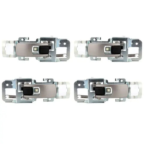 (4 Right Left Interior Beige Black Door Handle For 05-09 Chevrolet Equinox ECCPP