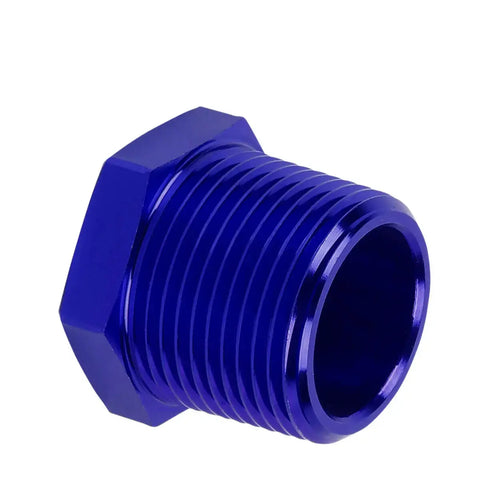 1"-11.5 Male To 3/4"-14 Female Blue Npt Pipe Anodized Reducer Adapter Fitting DNA MOTORING