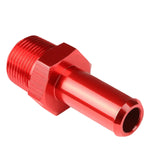 3/4" Npt Male Straight To 3/4" Hose Barb Nipple Red Aluminum Anodize Adapter DNA MOTORING