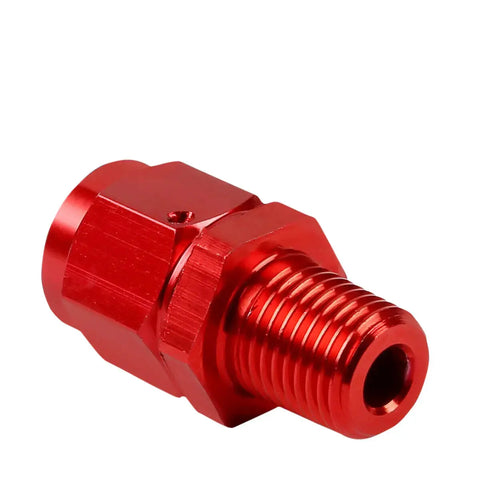 6-An Female Flare To 1/4" Npt Male Red Aluminum Expander B-Nut Swivel Fitting DNA MOTORING