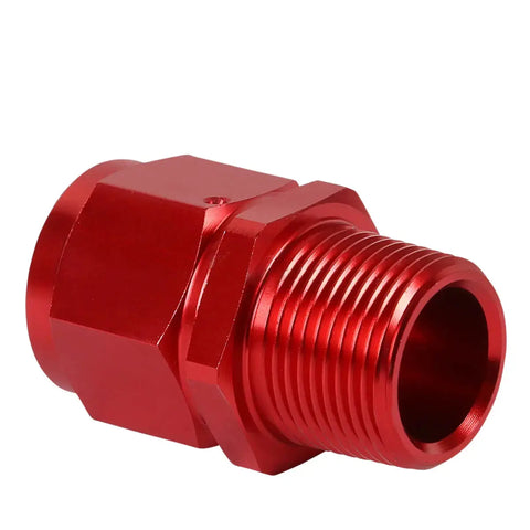 12-An Female Flare To 3/4" Npt Male Red Aluminum Expander B-Nut Swivel Fitting DNA MOTORING
