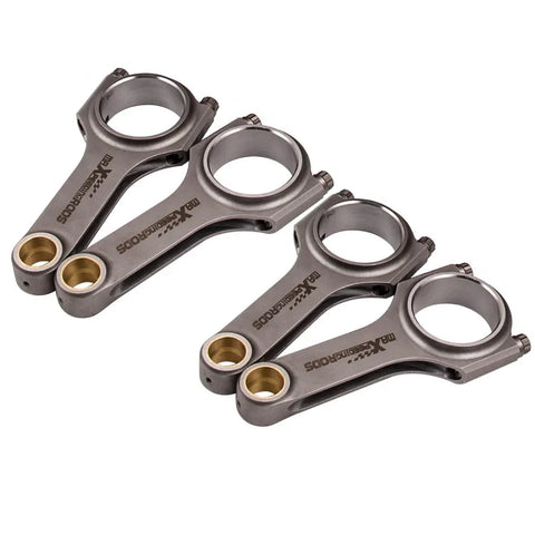 4x Steel H-Beam Connecting Rods+ARP Bolts For AcuraHonda F22C S2000 149.7mm MAXPEEDINGRODS