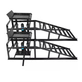 2 Pcs Heavy Duty Auto Car Truck Service Ramps Lifts Hydraulic Lift Frame Home