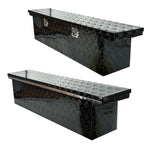 60"X12"X14" PICKUP TRUCK TRUNK BED TOOL BOX TRAILER STORAGE+LOCK BLACK ALUMINUM SILICONEHOSE 2023