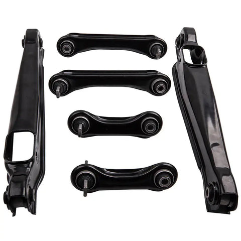 6PCS Rear Control Arm Upper Lower and Assist Link Kit compatible for Mitsubishi Mirage 93-02 MAXPEEDINGRODS