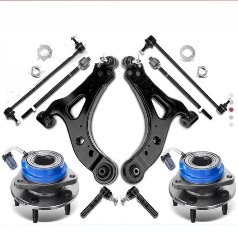 10x Front Wheel Bearing Control Arm Ball Joint Kit for Buick Pontiac Saturn FWD